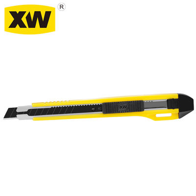 Good price High Carbon Steel Snap Off Utility Knives 9mm Snap Off Cutter Yellow / Black SX42N online